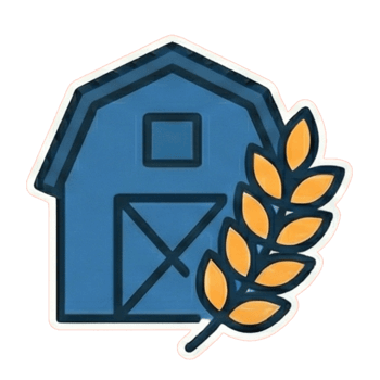 Farms and agricultural business icon