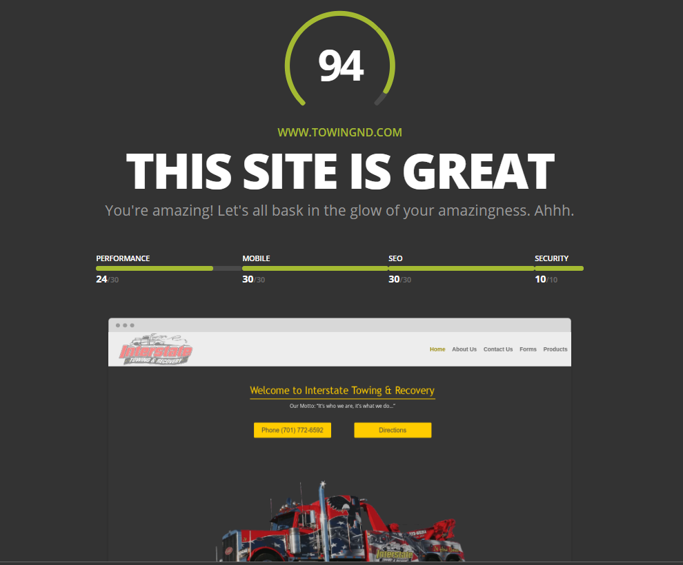 Towing Company After Website